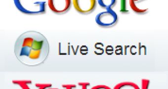 Google, Live Search, Yahoo