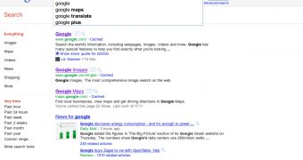 An experimental Google Search desing