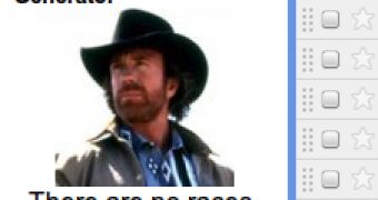 The Chuck Norris gadget in Gmail
