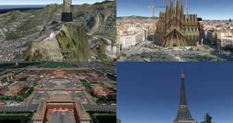 User models from around the world in Google Earth