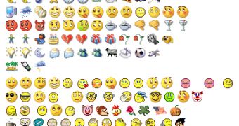 The emoticons available in GTalk