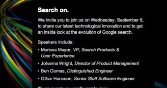 Google's search event invite