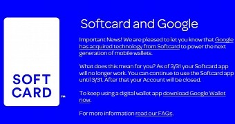 Softcard apps will be terminated on March 31