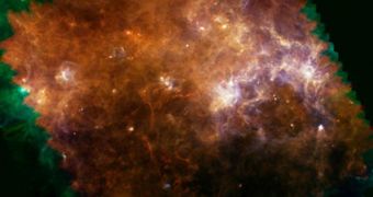 Unprecedented, far-infrared detail of the Milky Way, obtained by combining SPIRE and PACS images