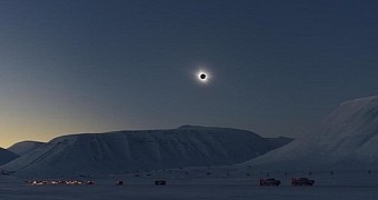 Gorgeous Photo Shows This Year's Solar Eclipse Over the Arctic