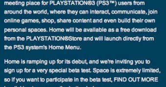 Sony PS Home Beta Email
