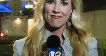 Reporter Serene Branson during Grammys 2011 broadcast, when she is believed to have had a mini-stroke on air