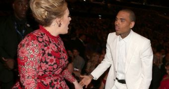 Grammys 2013: Adele Denies Yelling at Chris Brown