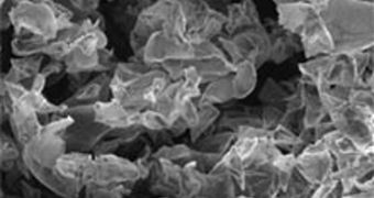Crumpled sheets of graphene expose more carbon atoms for storing charge in an ultracapacitor electrode