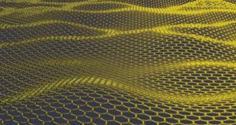 Rendering showing the 2D structure of pure-carbon graphene