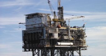 An average off-shore oil platform