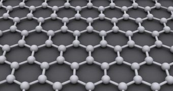 A model showing the hexagonal, 2D structure of graphene