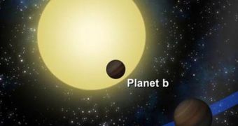 The exoplanet KOI-872c was detected by analyzing its gravitational influence on KOI-872b
