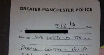 Modified note left by police for pot grower