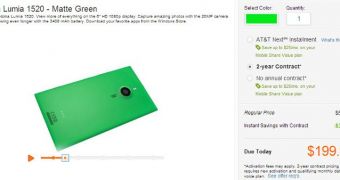 Matte Green Lumia 1520