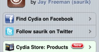 Cydia user interface (screenshot)