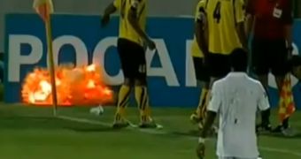 Grenade Exploding During Soccer Match Caught on Camera