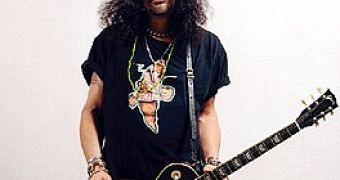 Slash has nothing to do with the story, he just plays a Les Paul