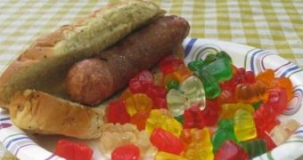 Odd sausages have gummy bears in them