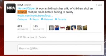 NRA tweet supports the mother who shot an intruder in Georgia