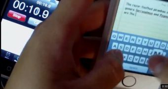Setting a new world record at rapid texting on a smartphone