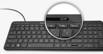 HP Leap Motion Keyboard will start going on sale soon