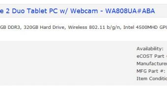 HP TM2 tablet leaked and listed