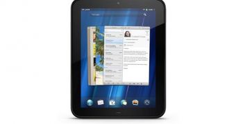 HP TouchPad webOS running tablet