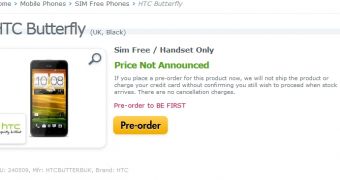 HTC Butterfly Now on Pre-Order in the UK