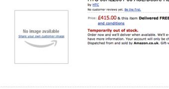 HTC Desire HD Gets Listed on Amazon UK