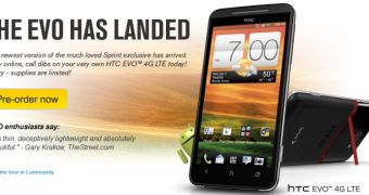 HTC EVO 4G LTE pre-order page