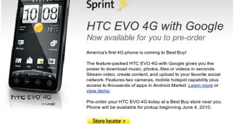 HTC EVO 4G on pre-order at Best Buy
