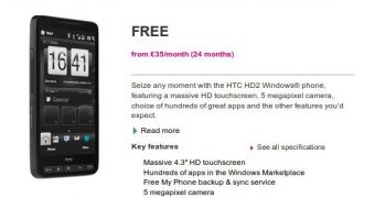 HTC HD2 is now available for free from T-Mobile UK