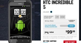 HTC Incredible S at Virgin Mobile