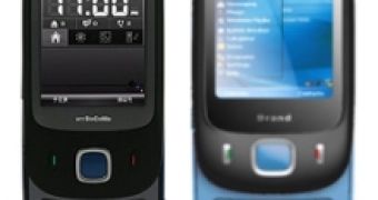 On the left: FOMA HT1100. On the right: HTC Nike. The blue color makes all the difference