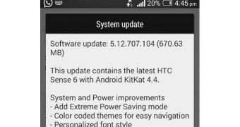 HTC One M7 software update