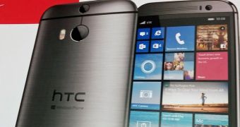 HTC One M8 with Windows Phone Spotted in Store Advert