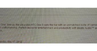 HTC One S Arriving at Bell Canada on May 17