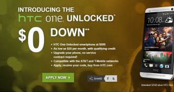HTC offers unlocked HTC handsets for $0 upfront