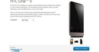 HTC One V Now Available for Free at Bell Canada