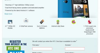 HTC One Blue at The Carphone Warehouse
