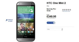 HTC One mini 2 store page