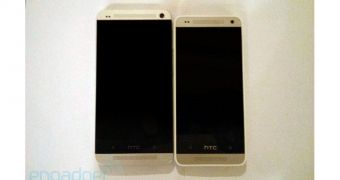 HTC One mini next to HTC One