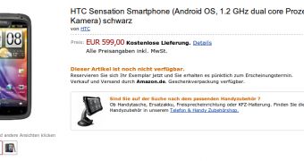 HTC Sensation at Amazon Germany