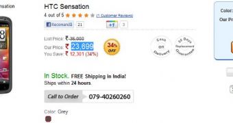 HTC Sensation Now Available in India for $475 (365 EUR) After Price Cut