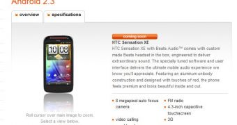HTC Sensation XE at Orange UK