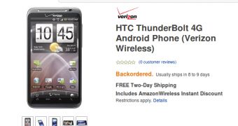 HTC ThunderBolt at Amazon