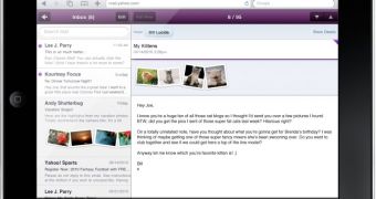 HTML5 Yahoo Mail ‘Right at Home’ on iPad