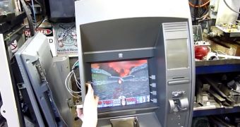 NCR Personas ATM playing Doom game