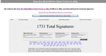 The total number of signatures